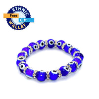 ALBATROSART -Evil Eye Bracelet Series -1- (Free Ethnic Vallet) (Lampwork with Iron Rhinestone)