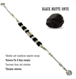 Elegant Double String Black Onyx Zaza Stress Worry Beads - Zaza Tesbih-Tasbih-Tasbeeh-Misbaha