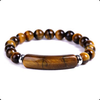 ALBATROSART - Handmade Bracelet Collection - (Ethnic Wallet Gift) (Tiger Eye Natural Stone Bracelet -8mm)