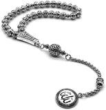 ALBATROSART -Antique Silver Plated Collection- (33 Beads) Worry Beads-Prayer Beads-Tesbih-Tasbih-Tasbeeh-Misbaha-Masbaha-Subha-Sebha-Sibha-Rosary (Allah 33 Beads)