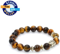 ALBATROSART Elegant New Bracelet Series: Tiger Eye Buddha Bracelet  (Ethnic Wallet Gift)