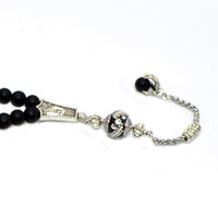 FANTASTIC EAGLE CLAW SERIES Black Matte Onyx Stone Prayer Beads-Tesbih-Tasbih (8 mm-33 beads)