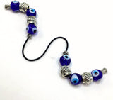 Greek KOMBOLOI Series- Worry Beads Begleri Pony Anxiety Beads Rosary Relaxation Stress Relief (Lampwork Glass Evil Eye Beads -12x11 mm-)