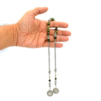 Green Jade Beads Zaza Stress Worry Beads - Zaza Tesbih-Tasbih-Tasbeeh-Misbaha-Rosry Free Gift Box