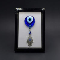 ALBATROSART -Evil Eye Bracelet Series -2- with Natural Stones (Free Ethnic Vallet) (Hamsa Wall Art - Hamsa Evil Eye Wall Hanging - Hamsa Hand Frame - Evil Eye Wall Hanging)