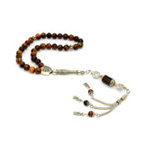 -TIGER EYE STONE SERIES- Prayer Beads-Tesbih-Tasbih-Tasbeeh-Misbaha (Elegant Model, 8 mm 33 Beads)