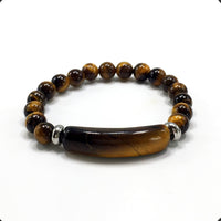 ALBATROSART - Handmade Bracelet Collection - (Ethnic Wallet Gift) (Tiger Eye Natural Stone Bracelet -8mm)