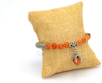 New Style Eagle Clawed Orange Aventurine Bracelet -6 mm Beads- (Ethnic Wallet Gift)