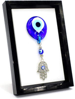 ALBATROSART -Evil Eye Bracelet Series -2- with Natural Stones (Free Ethnic Vallet) (Hamsa Wall Art - Hamsa Evil Eye Wall Hanging - Hamsa Hand Frame - Evil Eye Wall Hanging)