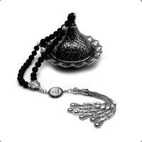 ALBATROSART -Regal Collection- Prayer Beads-Tesbih-Tasbih-Tasbeeh-Misbaha-Masbaha-Subha-Sebha-Sibha-Rosary (Black Matte Onyx Stone)