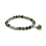 New Style Eagle Clawed Taiwan Jade Bracelet -6 mm- (Ethnic Wallet Gift)