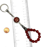 ALBATROSART -Keychain Collection with Allah -Handbag Holders (10mm Red Agate Stone)