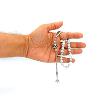 FANTASTIC EAGLE CLAW SERIES Synthetic White Turquoise Stone Prayer Beads-Tesbih-Tasbih (8 mm-33 beads)