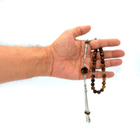 TIGER EYE STONE SERIES Prayer Beads-Tesbih-Tasbih-Tasbeeh-Misbaha (Gentleman Model) (8 mm 33 beads)