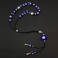 Greek KOMBOLOI Series- Worry Beads Begleri Pony Anxiety Beads Rosary Relaxation Stress Relief (Handmade Evil Eye Beads -(8 mm, 21 Beads)