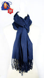 Islamic Hijab Plain Pashmina Shawl - Navy Blue - Special Product Made in Turkey (FREE GIFT)