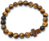 Tiger Eye Cross Bracelet