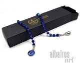 ALBATROSART -Swing Beads Collection- Prayer Beads-Tesbih-Tasbih-Tasbeeh-Misbaha-Masbaha-Subha-Sebha-Sibha-Rosary (Model 4 -Blue Agate -8mm Diameter Beads)