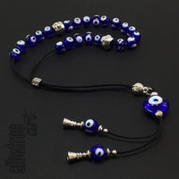 Greek KOMBOLOI Series- Worry Beads Begleri Pony Anxiety Beads Rosary Relaxation Stress Relief (Handmade Evil Eye Beads -(8 mm, 21 Beads)