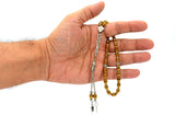 SPECIAL HEMATITE BEADED COLLECTION Worry Beads-Prayer Beads-Tesbih-Tasbih (9x6 mm Yellow Hematite)