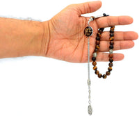 SPECIAL -ALLAH TASSEL- COLLECTION Tiger Eye Prayer Beads-Tesbih-Tasbih-Tasbeeh (8 mm-33 beads)