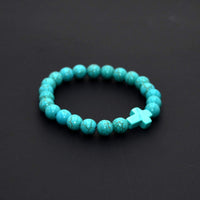 Elegant Turquoise Cross Bracelet