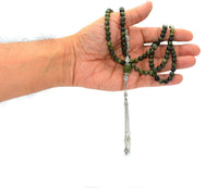 Green Jade Stone Prayer Beads Tesbih-Tasbih-Tasbeeh (6 mm 99 beads)