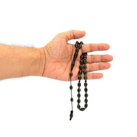 EMBROIDERED KUKA (COCA) SERIES Prayer Beads-Tesbih-Tasbih-Tasbeeh (Gold/Black-13x9 mm 33 bead)