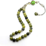 FANTASTIC EAGLE CLAW SERIES Jade Stone Prayer Beads Tesbih-Tasbih-Tasbeeh-Misbaha (8 mm-33 beads)