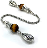 Greek KOMBOLOI Series Worry Beads Begleri Pony Anxiety Beads Rosary Relaxation Stress Relief (BEGLERİ -Stainless Steel Chain Tiger Eye -12 mm-Beads and Tiger Eye Bracelet)