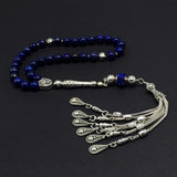 ALBATROSART -Luxury Collection- Prayer Beads-Worry Beads-Tesbih-Tasbih-Tasbeeh-Misbaha-Masbaha-Subha-Sebha-Sibha-Rosary (-Natural Lapis Lazuli Stone 8 mm 33 Beads-)