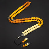 ALBATROSART Special Prayer Beads Series -99 Beads- Tesbih Tasbih Tasbeeh Misbaha Masbaha Subha Sebha Sibha (-Tricolor Big Resin (13x9 mm-99 Beads) Prayer Beads-)