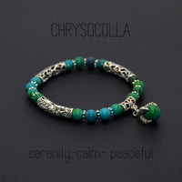 New Style Eagle Clawed Chrysocolla Bracelet -6 mm Beads- (Etnic Wallet Gift)