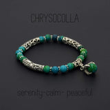 New Style Eagle Clawed Chrysocolla Bracelet -6 mm Beads- (Etnic Wallet Gift)