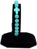 Elegant Turquoise Cross Bracelet