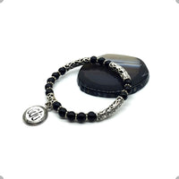 ALBATROSART - Elegant New Bracelet Series (Ethnic Wallet Gift) (Black Onyx (6 mm Small Beads Bracelet with Allah Pattern)