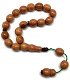 Relaxing Stress Relief Big Beads Prayer Beads, Worry Beads, EFE Tesbih, Maskot Tesbih, Tasbih, Rosary (Light Brown Imitation Resin 12x13 mm 17 Big Beads)