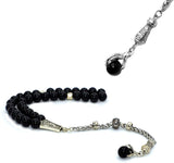 NEW EAGLE CLAW COLLECTION Black Big Glass Beads-Tesbih-Tasbih-Tasbeeh-Prayer Beads (10 mm-33 beads)