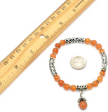 New Style Eagle Clawed Orange Aventurine Bracelet -6 mm Beads- (Ethnic Wallet Gift)