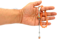 FANTASTIC EAGLE CLAW SERIES Orange Aventurine Stone Prayer Beads-Tesbih-Tasbih (8 mm-33 beads)