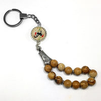 ALBATROSART -Keychain Collection with Allah -Handbag Holders (10 mm Picture Jasper Beads)