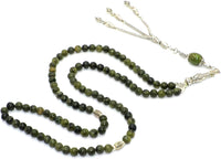 Green Jade Stone Prayer Beads Tesbih-Tasbih-Tasbeeh (6 mm 99 beads)