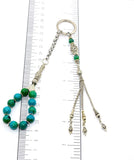 Chrysocolla Worry Beads & Keychain Together-Stress Worry Beads-Tesbih-Key Chain - FREE GIFT POUCH