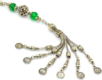 -PRESTIGE SERIES- Green Aventurine Stone Prayer Beads with Metal Tassel-Tesbih (8 mm 33 beads)