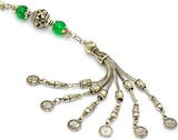 -PRESTIGE SERIES- Green Aventurine Stone Prayer Beads with Metal Tassel-Tesbih (8 mm 33 beads)