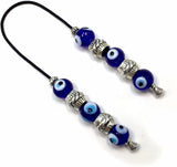 Greek KOMBOLOI Series- Worry Beads Begleri Pony Anxiety Beads Rosary Relaxation Stress Relief (Lampwork Glass Evil Eye Beads -12x11 mm-)