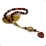 -New Agate Collection- Prayer Beads-Worry Beads-Tesbih-Tasbih-Tasbeeh-Misbaha-Masbaha-Subha-Sebha-Sibha-Rosary (Miracle Agate Natural Stone-8 mm-33 Beads-)