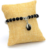 New Style Eagle Clawed Black Onyx Bracelet -6 mm Beads- (Ethnic Wallet Gift)