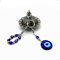 ALBATROSART Design -Special Evil Eye Beaded Collection Worry Beads - Key Chain (10 mm-Beads) Tesbih-Tasbih-Tasbeeh-Misbaha-Masbaha-Subha-Rosary (Key Chain & Tasbih with Evil Eye Beads)