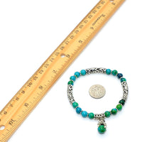 New Style Eagle Clawed Chrysocolla Bracelet -6 mm Beads- (Etnic Wallet Gift)